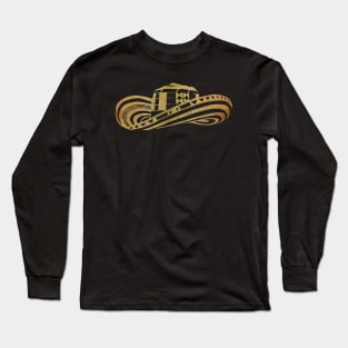 Colombian Sombrero Vueltiao in Gold Leaf Long Sleeve T-Shirt